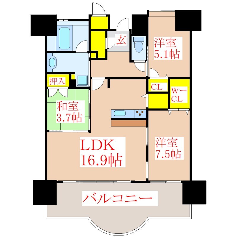 グランドパレスファミーレ霧島の物件間取画像