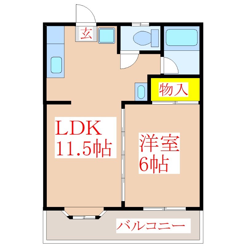コーポＫの物件間取画像