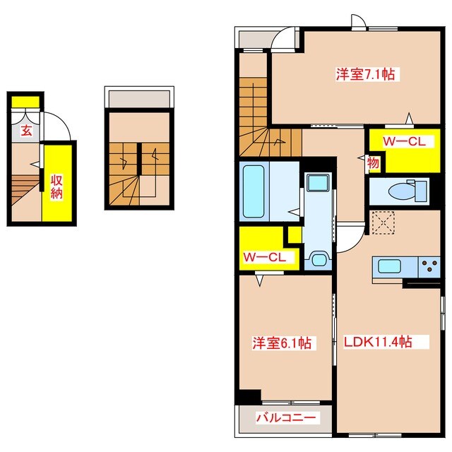 サニーガーデンの物件間取画像