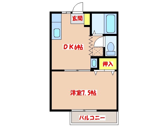 シェスタ翔の物件間取画像