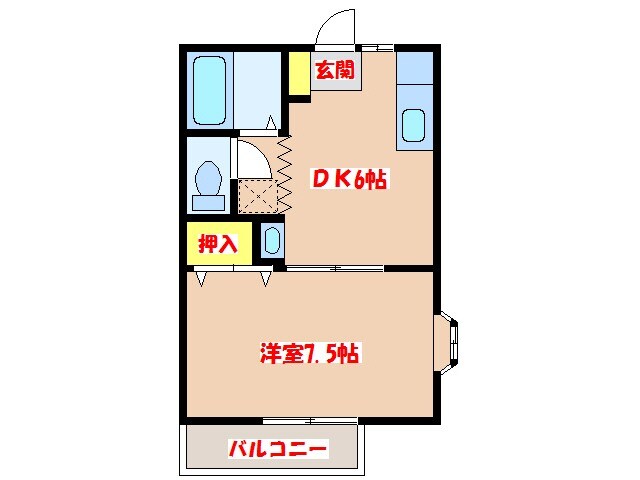 シェスタ翔の物件間取画像