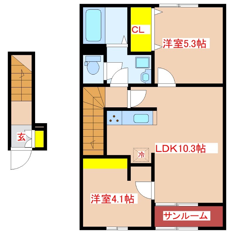 セイバリー　Ｋｕｂｏ　Ⅱの物件間取画像