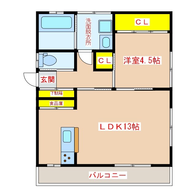 コーポサカエ　１１の物件間取画像