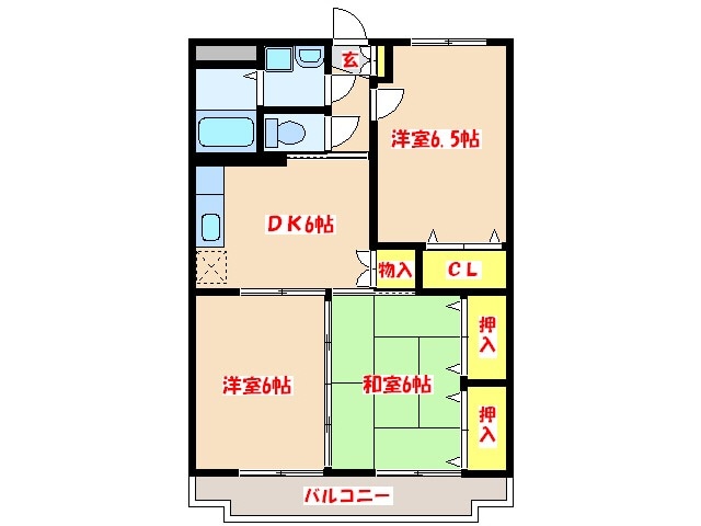 アネックスローズマンションの物件間取画像