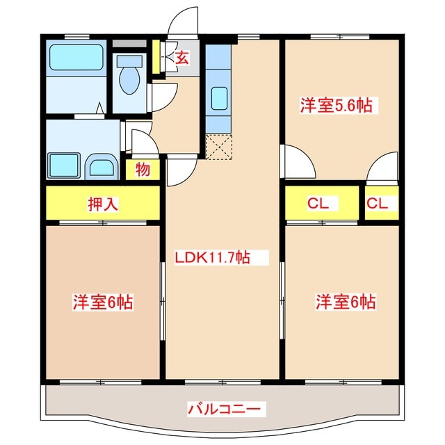 グランレーブの物件間取画像