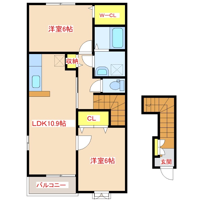 ユニゾン・サンリットハウスの物件間取画像