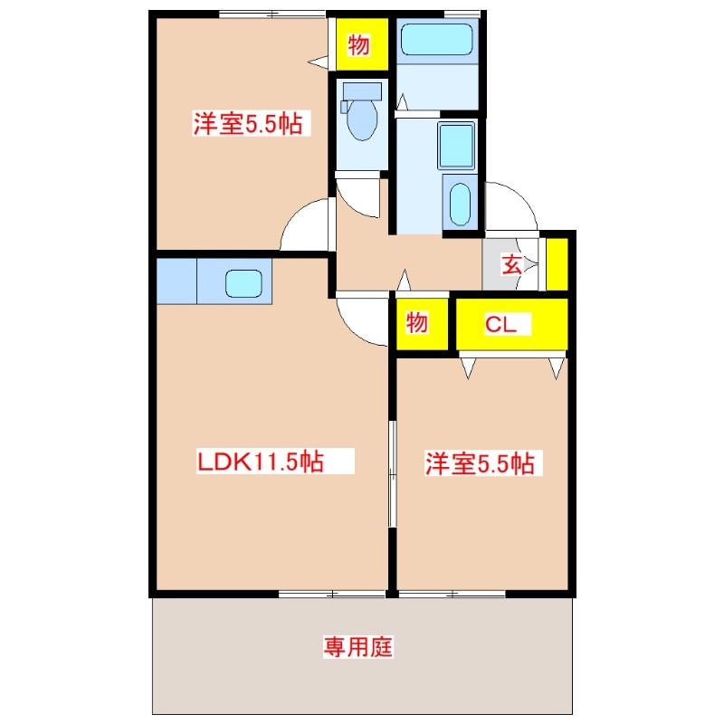 セジュールＳＡＲＡの物件間取画像