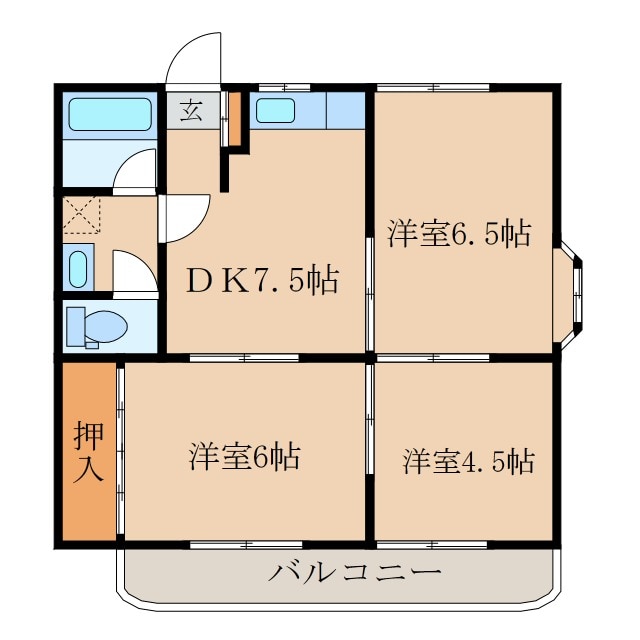 ハイム西原の物件間取画像