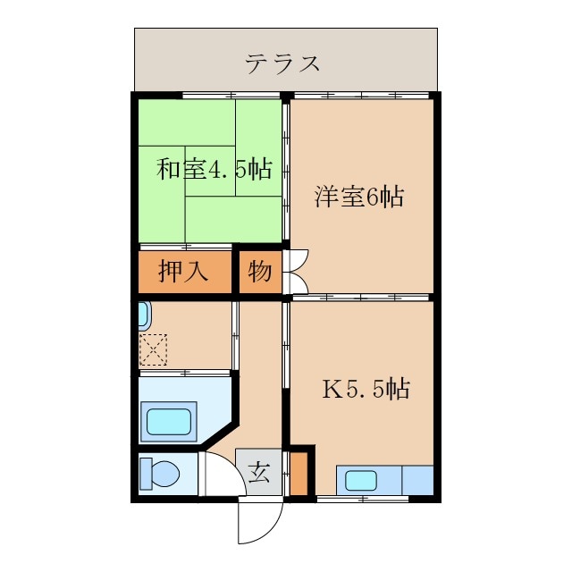 エスポワールバイパスの物件間取画像