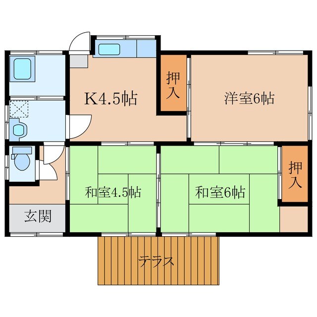 森貸家　４号棟の物件間取画像