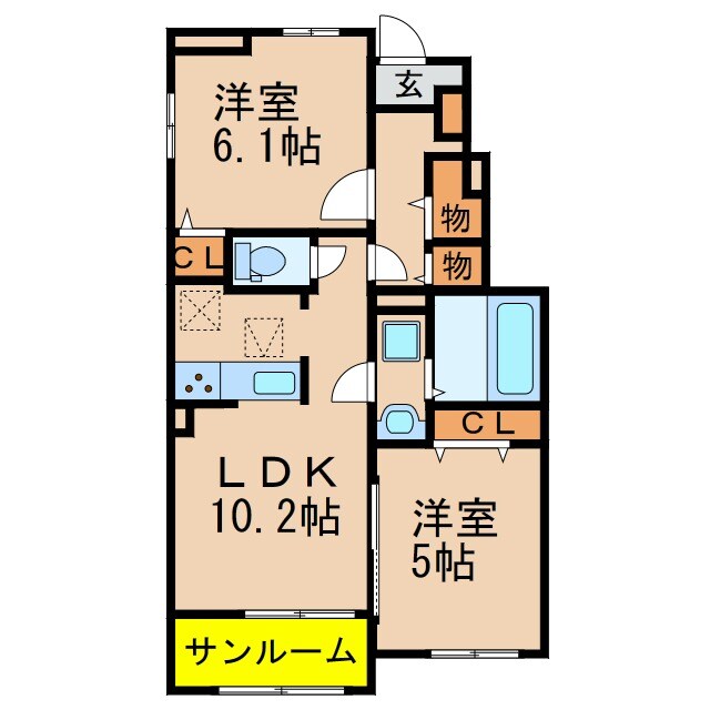 フレーズ有明　Ａの物件間取画像