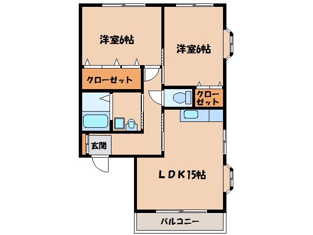 末吉大丸マンション　A棟の物件間取画像