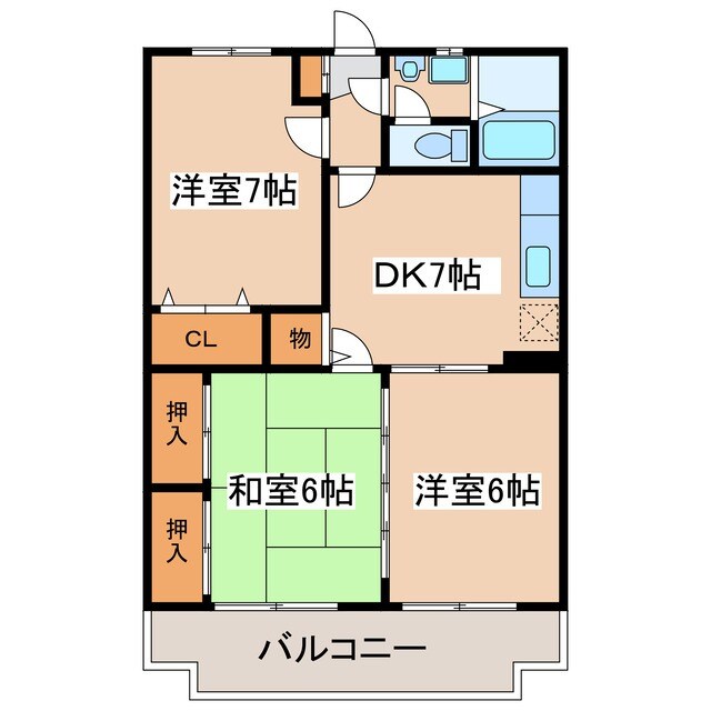 ＳＵＮ・Ｉ　Ａ棟の物件間取画像