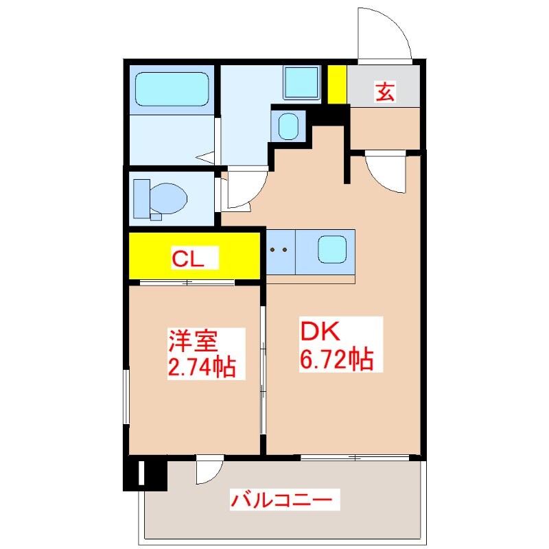 リアンシエルブルー高麗の物件間取画像