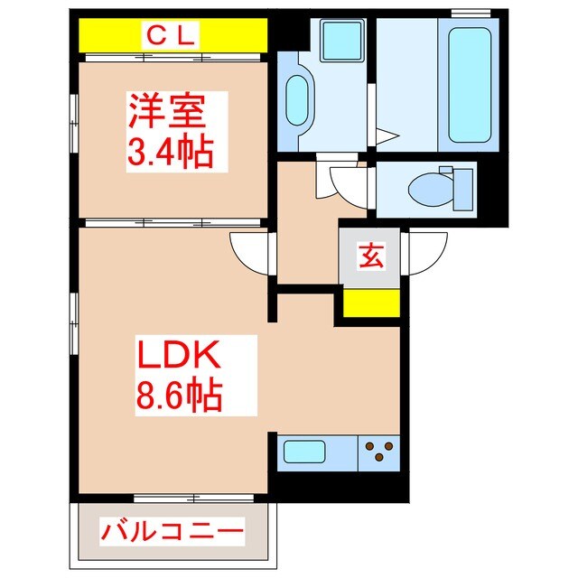 エスポワール花の物件間取画像