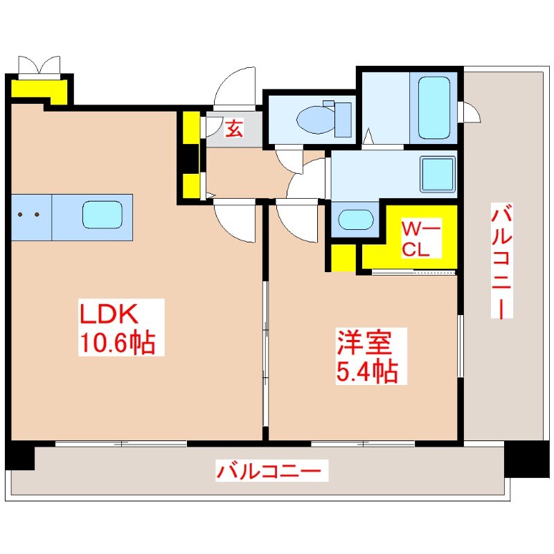 リアンシエルブルー高麗の物件間取画像