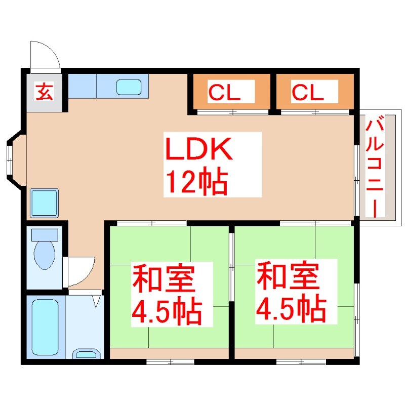 コーポ喜多の物件間取画像