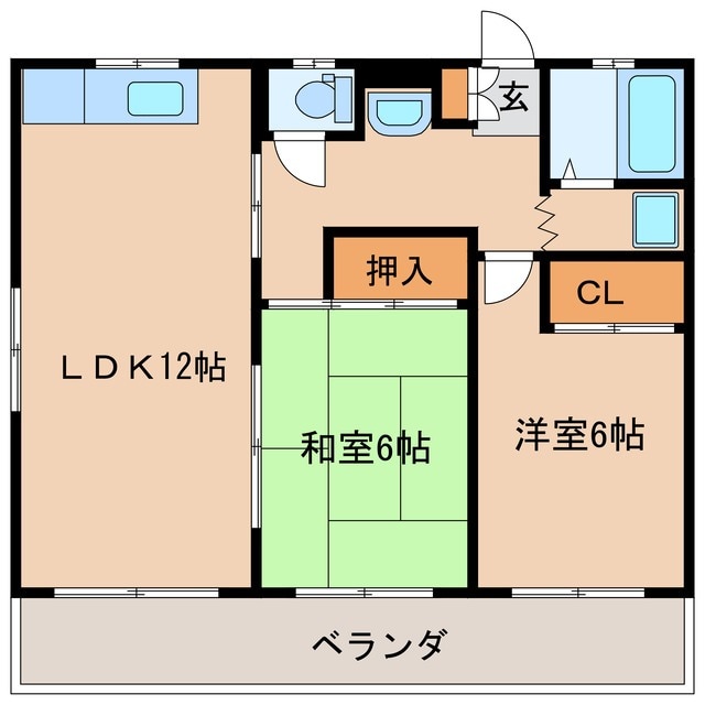 ペアーハイツの物件間取画像