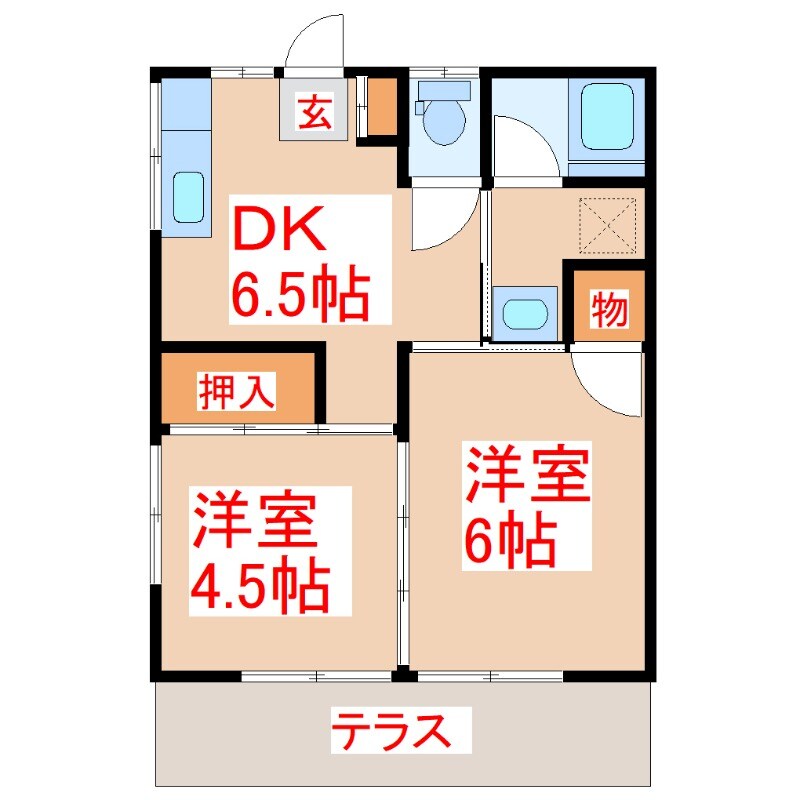 モリハイツの物件間取画像