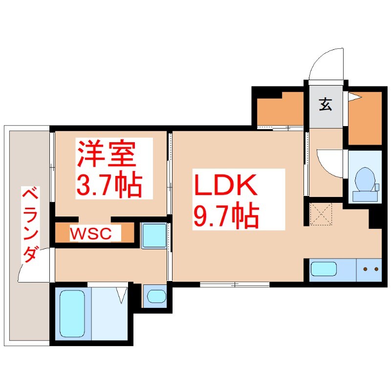 谷山中央１丁目新築の物件間取画像