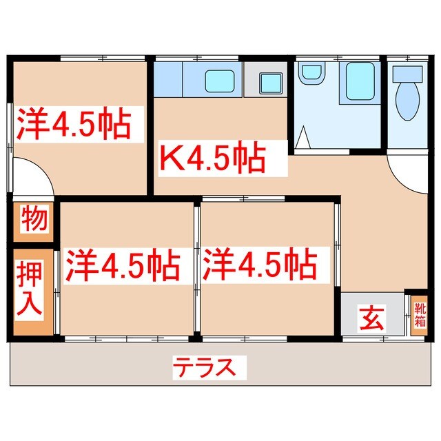 尾ノ上貸家の物件間取画像