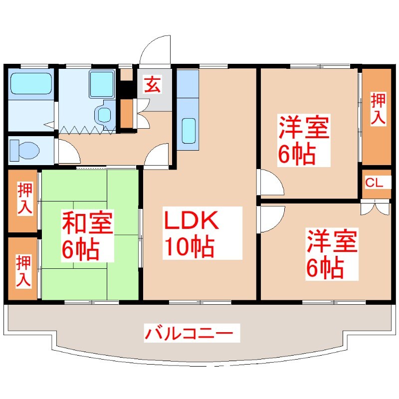 エーデルハイムＫの物件間取画像