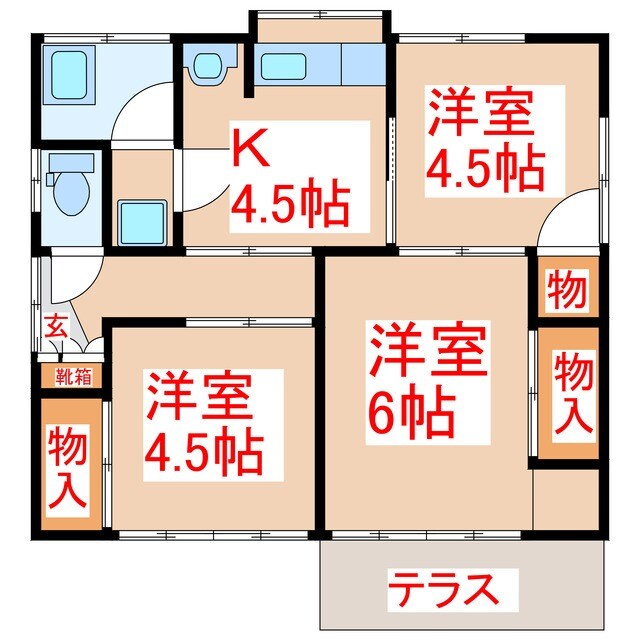 松窪様貸家　２号棟の物件間取画像