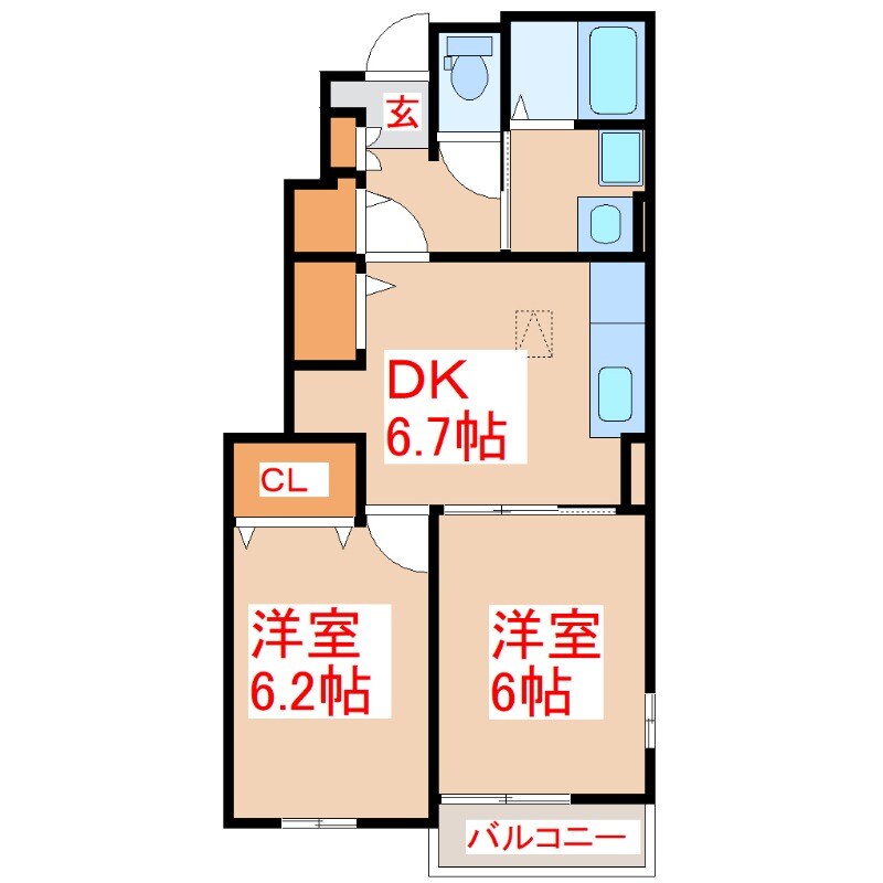 カーサ・プリムローズの物件間取画像