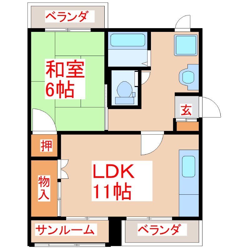 サンシャイン東谷山の物件間取画像