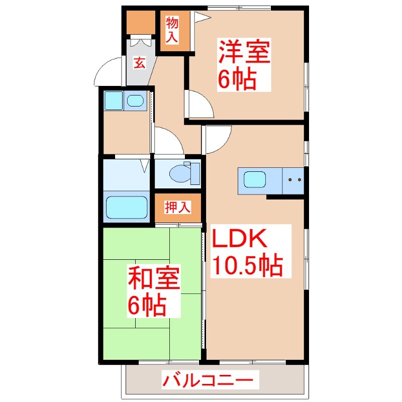 ルーミナスＢ棟の物件間取画像