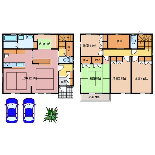 桑名市陽だまりの丘六丁目一戸建ての物件間取画像