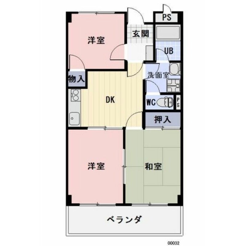 グレイスタウンＭＩＷＡ　B棟の物件間取画像