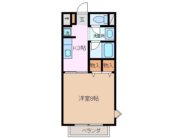 ＳｕｒｐｌｕｓＯｎｅフローラの物件間取画像