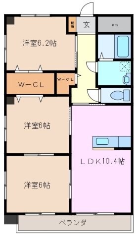 ブルースカイマンションⅦの物件間取画像