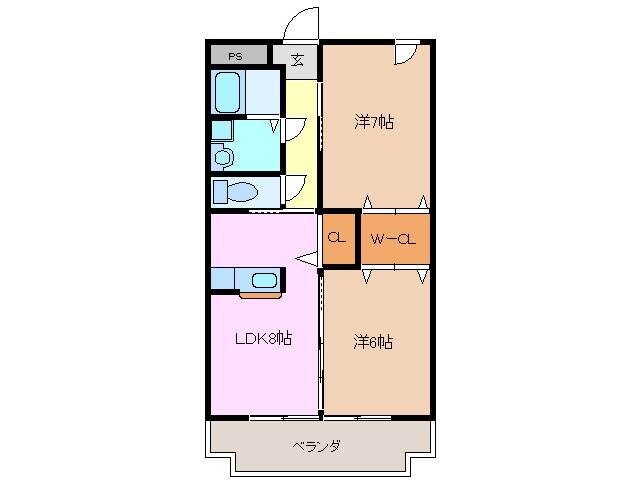 ブルースカイマンションⅦの物件間取画像