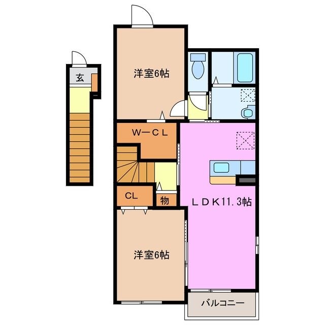 クリスタルコートの物件間取画像