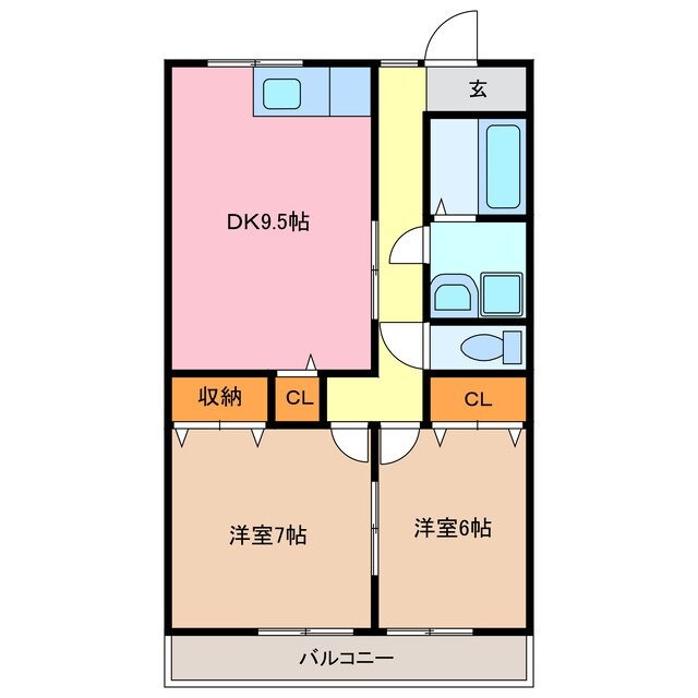 平田町駅 徒歩18分 1階の物件間取画像