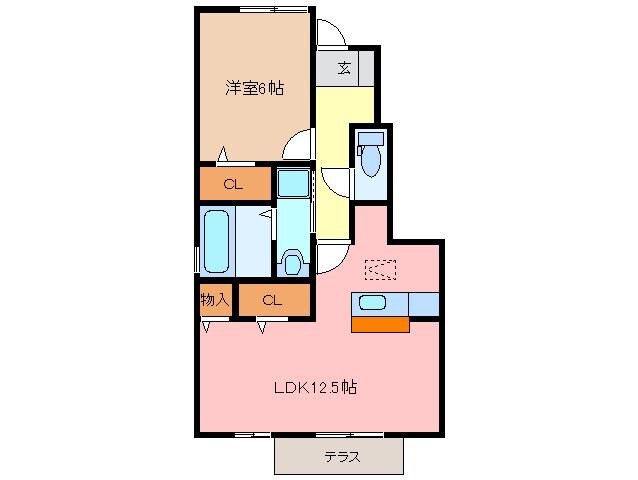 三日市駅 徒歩12分 1階の物件間取画像