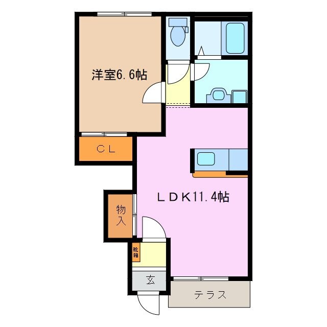 胡蝶橋ヒルズの物件間取画像