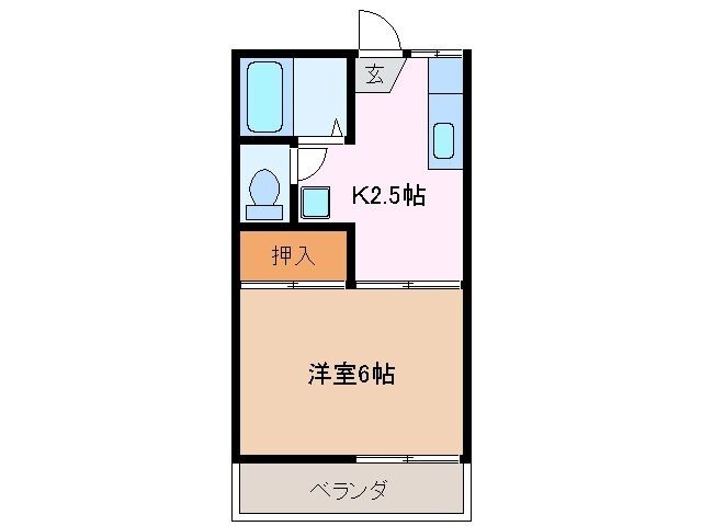 サニーライフ栗真三重大学前の物件間取画像