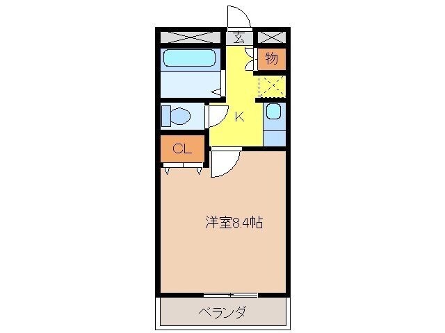 ユーハウス津の物件間取画像