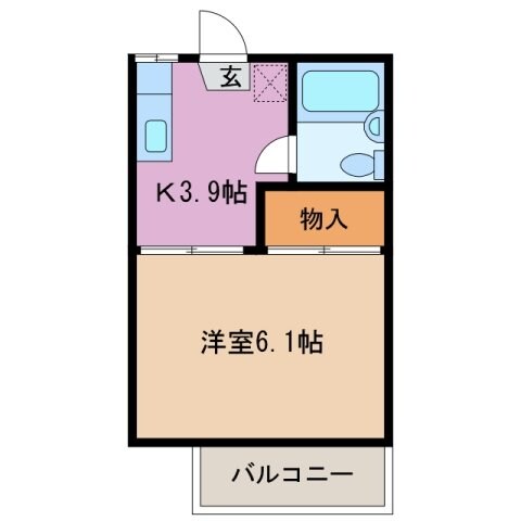 メゾンシャルマン　Ａの物件間取画像