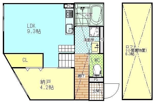 三日市駅 徒歩19分 1階の物件間取画像