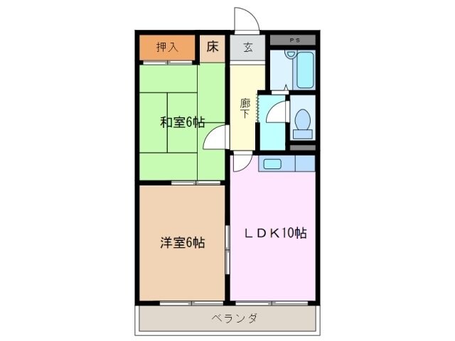 コーポラス須賀の物件間取画像
