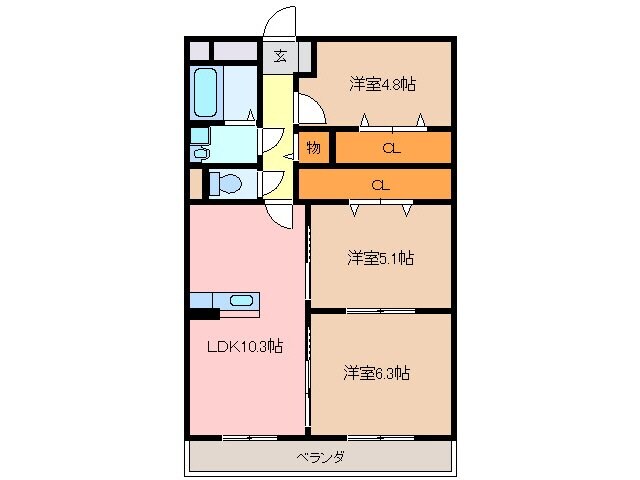 加佐登駅 徒歩17分 2階の物件間取画像