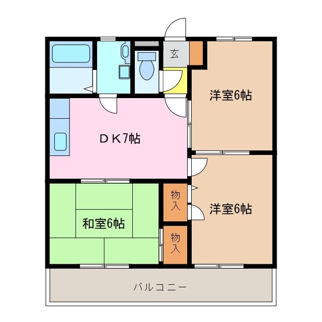 伊勢若松駅 徒歩10分 1階の物件間取画像