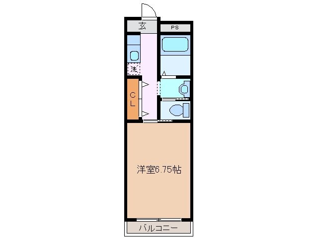 富田浜駅 徒歩5分 1階の物件間取画像