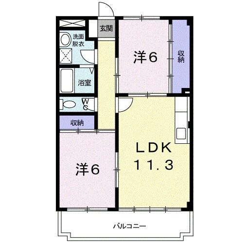 霞ケ浦駅 徒歩6分 3階の物件間取画像