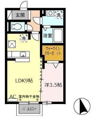 霞ケ浦駅 徒歩35分 1階の物件間取画像