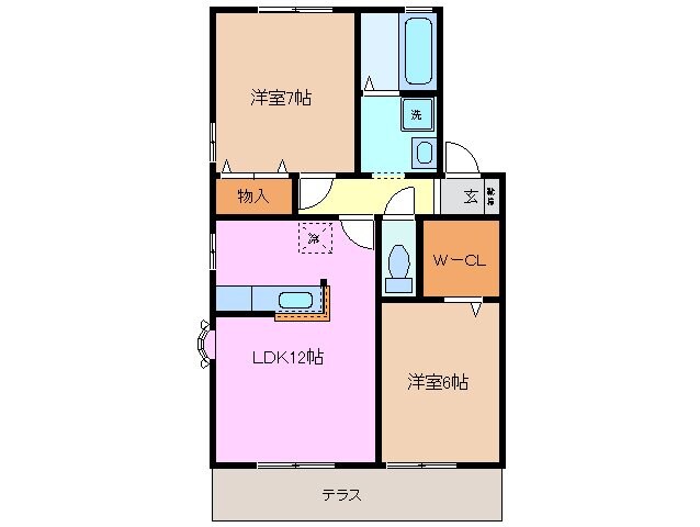 川越富洲原駅 徒歩4分 1階の物件間取画像